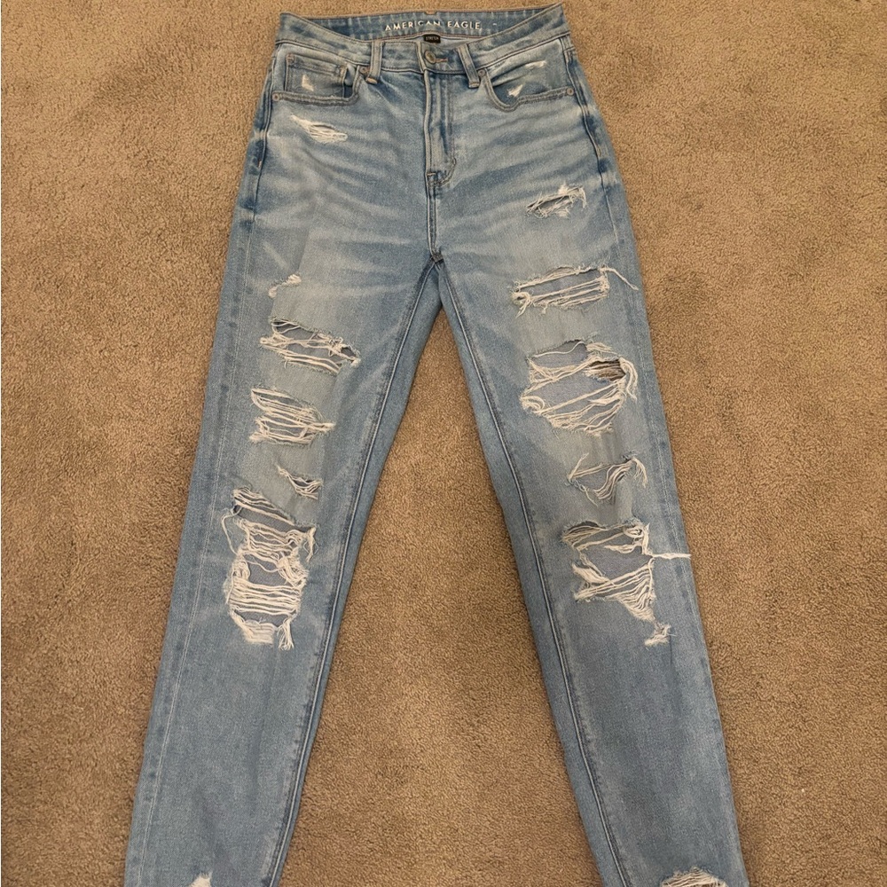 American Eagle Blue Jeans Distressed Casual